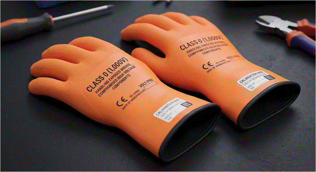 Voltage-Rated Insulated Gloves (Class 0 - 1,000V)